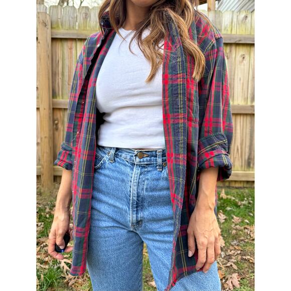 Vintage Made-in-USA Tartan Button-Down (Oversized Fit) - Picture 2 of 9